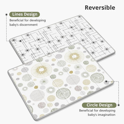 PIGLOG Baby Play Mat for Tummy Time, Reversible Circles, 79 x 71 in