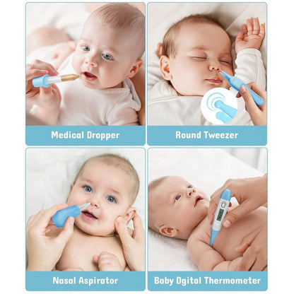 PIGLOG Baby Care Kit for Home & Travel, Grooming Tools & 2 Thermometers