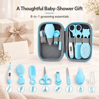 PIGLOG Baby Care Kit for Home & Travel, 8-Piece Set with Thermometer