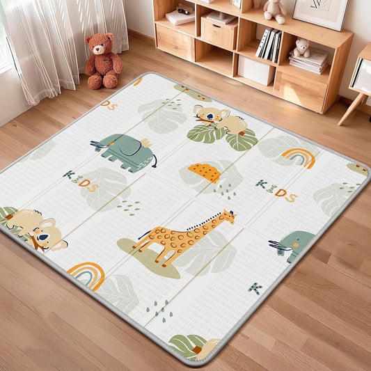 PIGLOG Giraffe Green Foldable Play Mat - 50 x 50