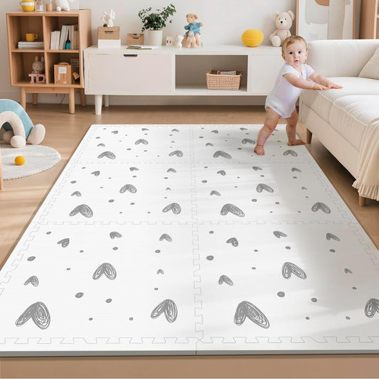 PIGLOG Love Pattern 6-Tile Play Mat